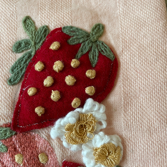 Mackenzie Childs Strawberry Embroidered Dish Towels, Set of 2 NEW - Picture 13 of 14